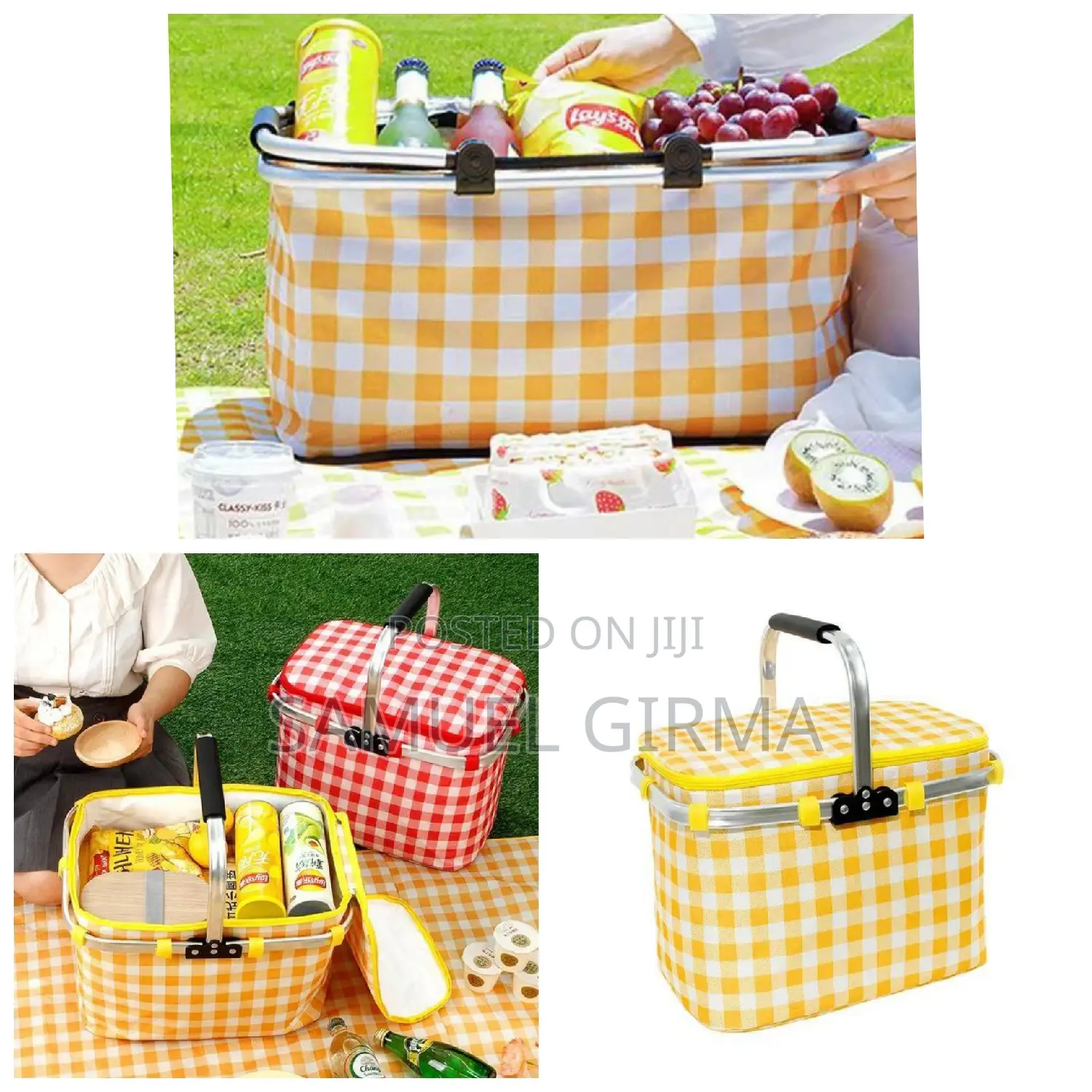 Portable Folding Insulation Basket ተጣጣፊ ዘመናዊ ዘንቢል