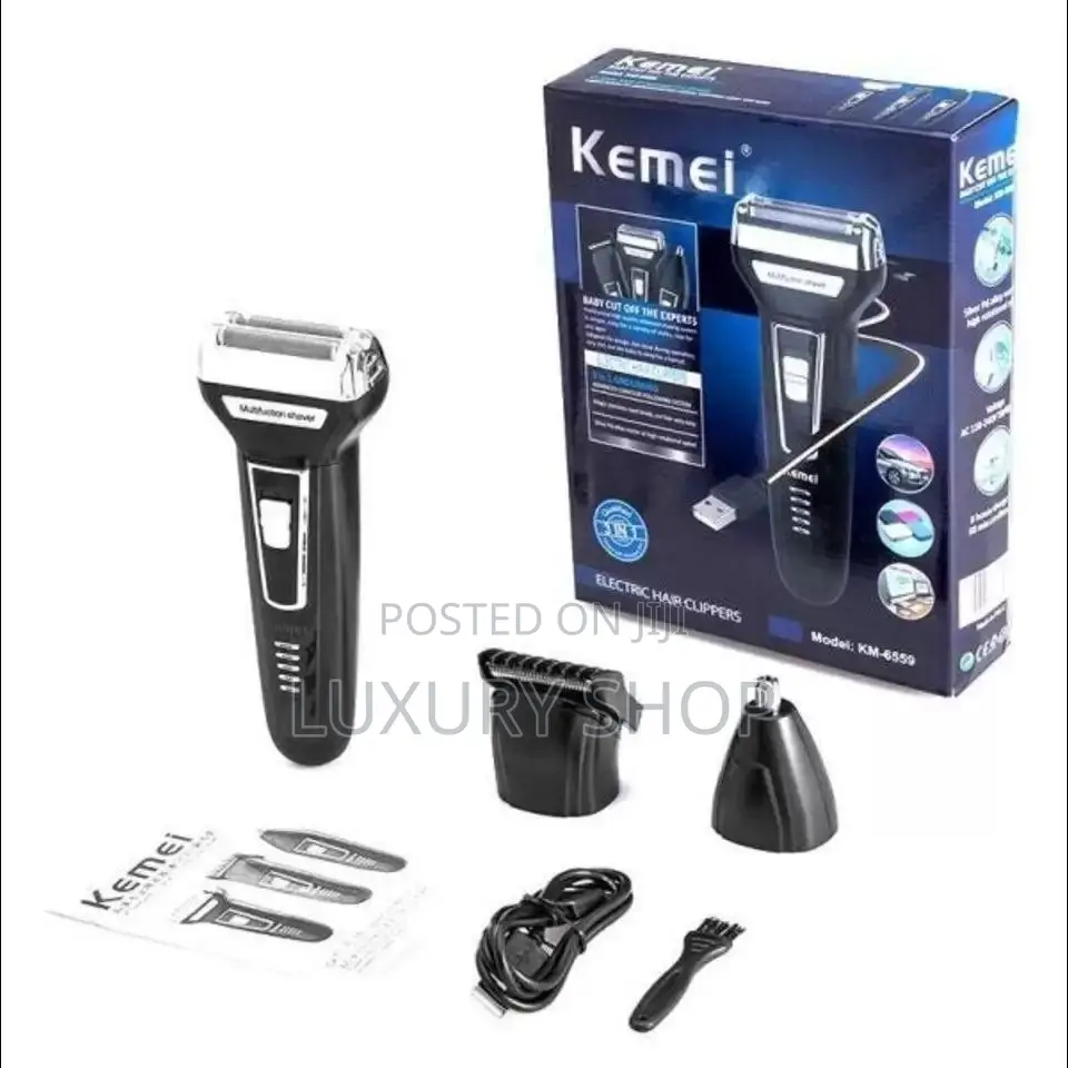 KEMEI Rechargable Hair Clipper 3 in 1 Shaver