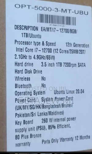 New Laptop Dell 8GB Intel Core I7 HDD 1T