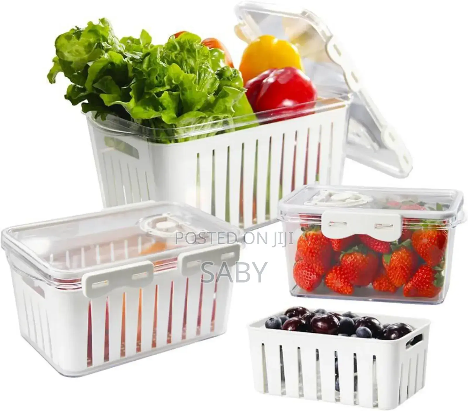 4pcs Storage Box For Fruit,Meat And Vegetables