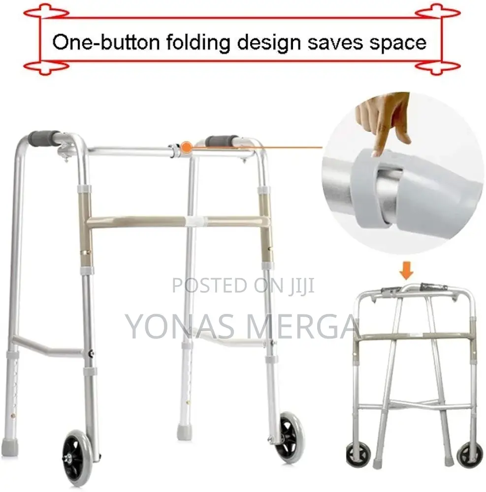 Folding Walker咋4frame Walker准walker含height-Adjustable Walker