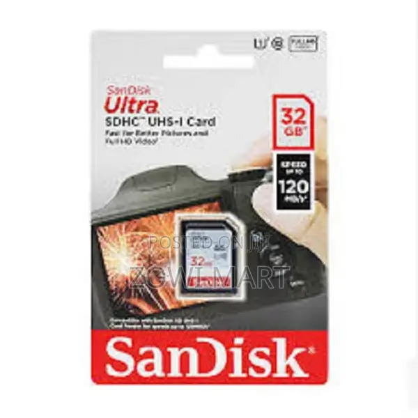 Sandisk Ultra SDHC UHS-I Card 32GB 120mb/S