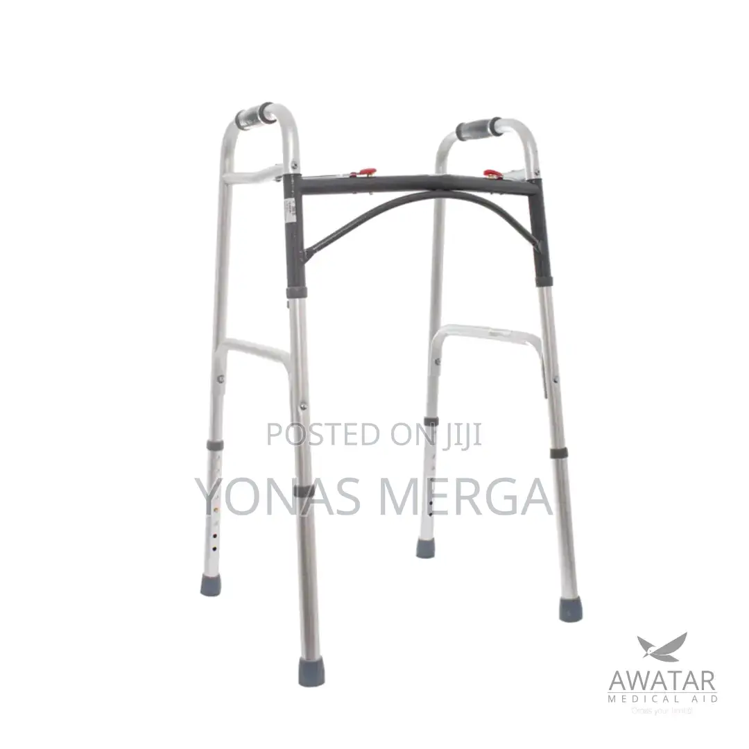 Foldable Walker冊walking Stick Walker哇adjustable Walker0ወከር