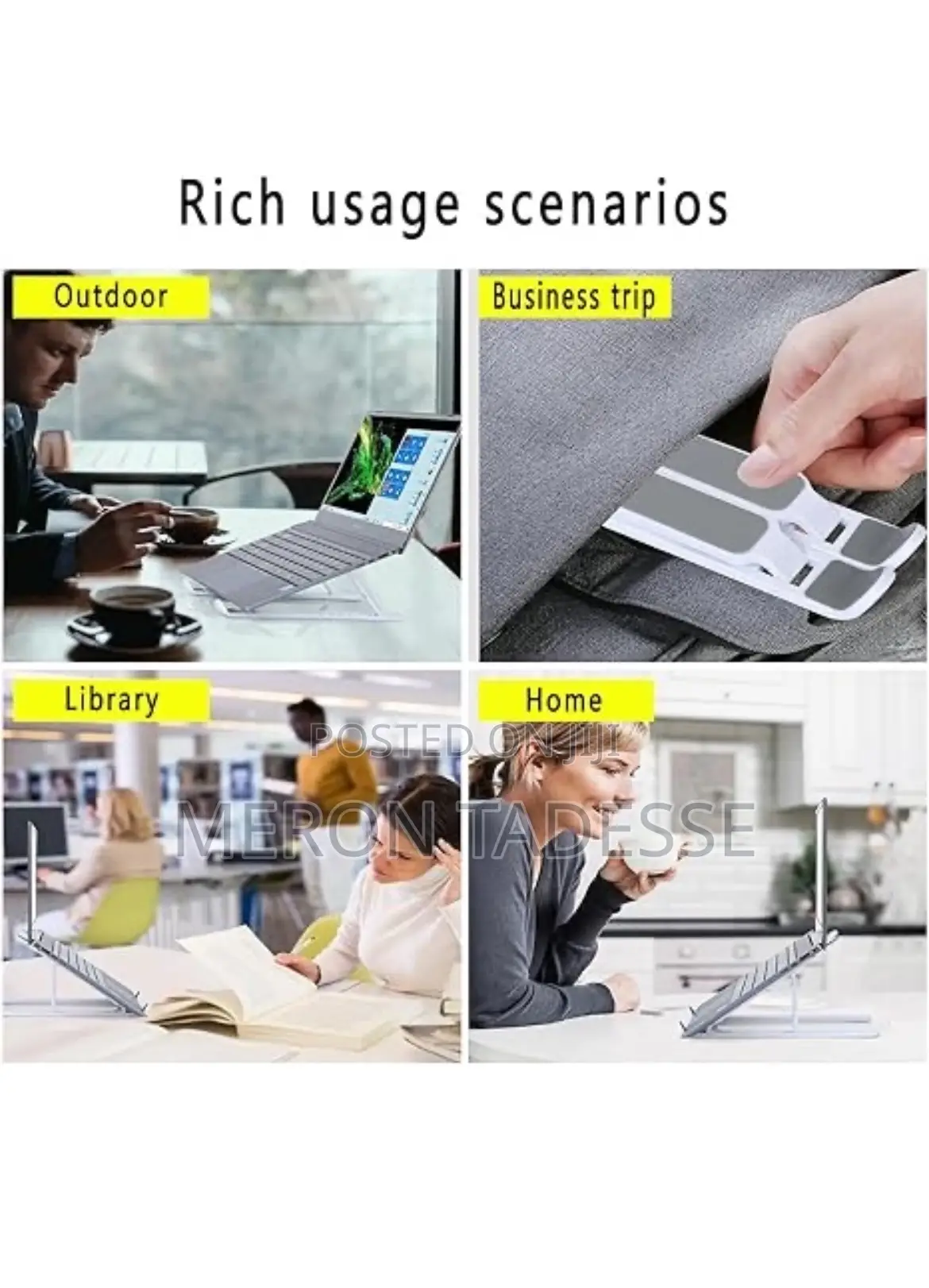 ላፕቶፕ ማስቀመጫ Laptop Stand to Reduce Neck Straincall