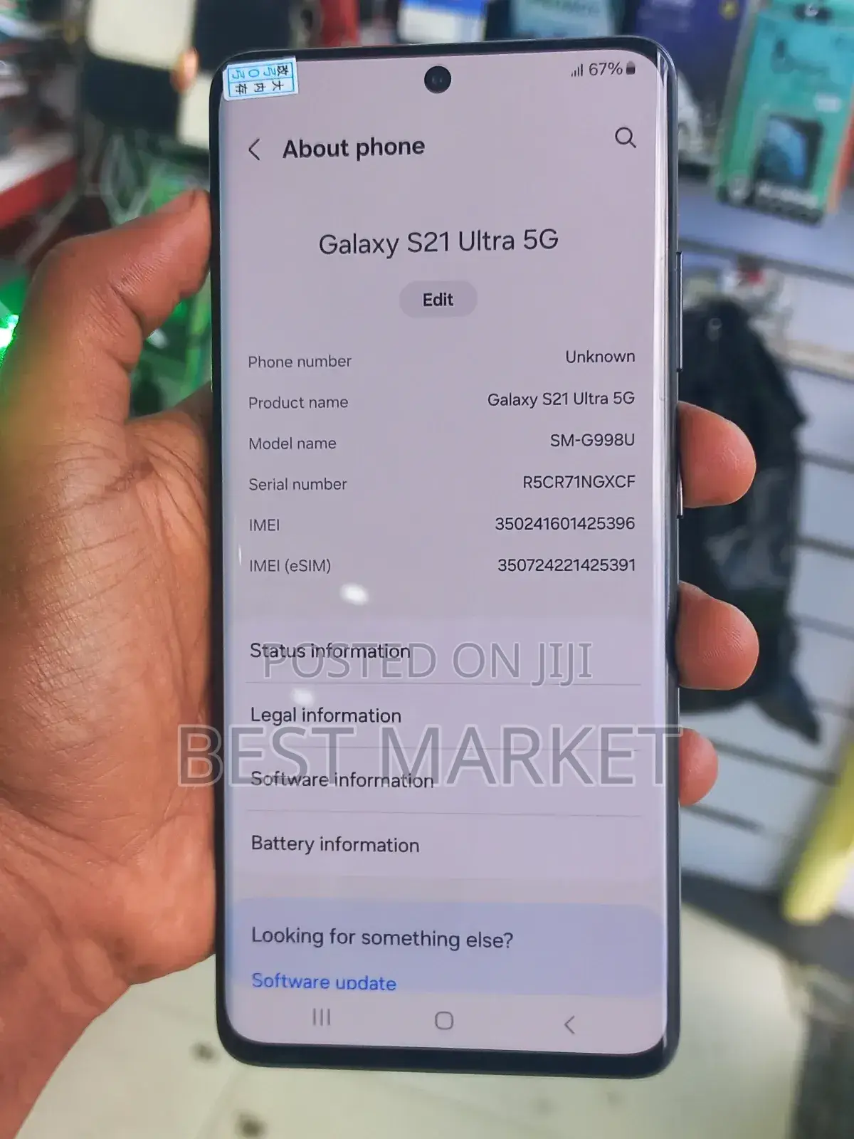 New Samsung Galaxy S21 Ultra 5G 256 GB Black