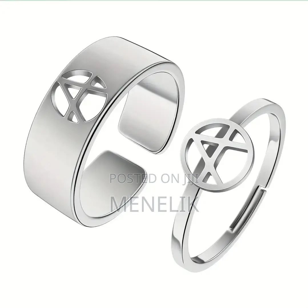 2pcs Stainless Steel Couple Ring
