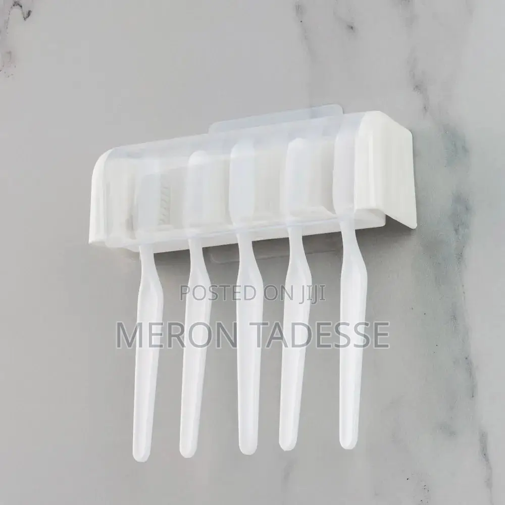 ጥርስ ቡርሽ ማስቀመጫ Wall-Mounted Toothbrush Holder, 6 Toothbrushes