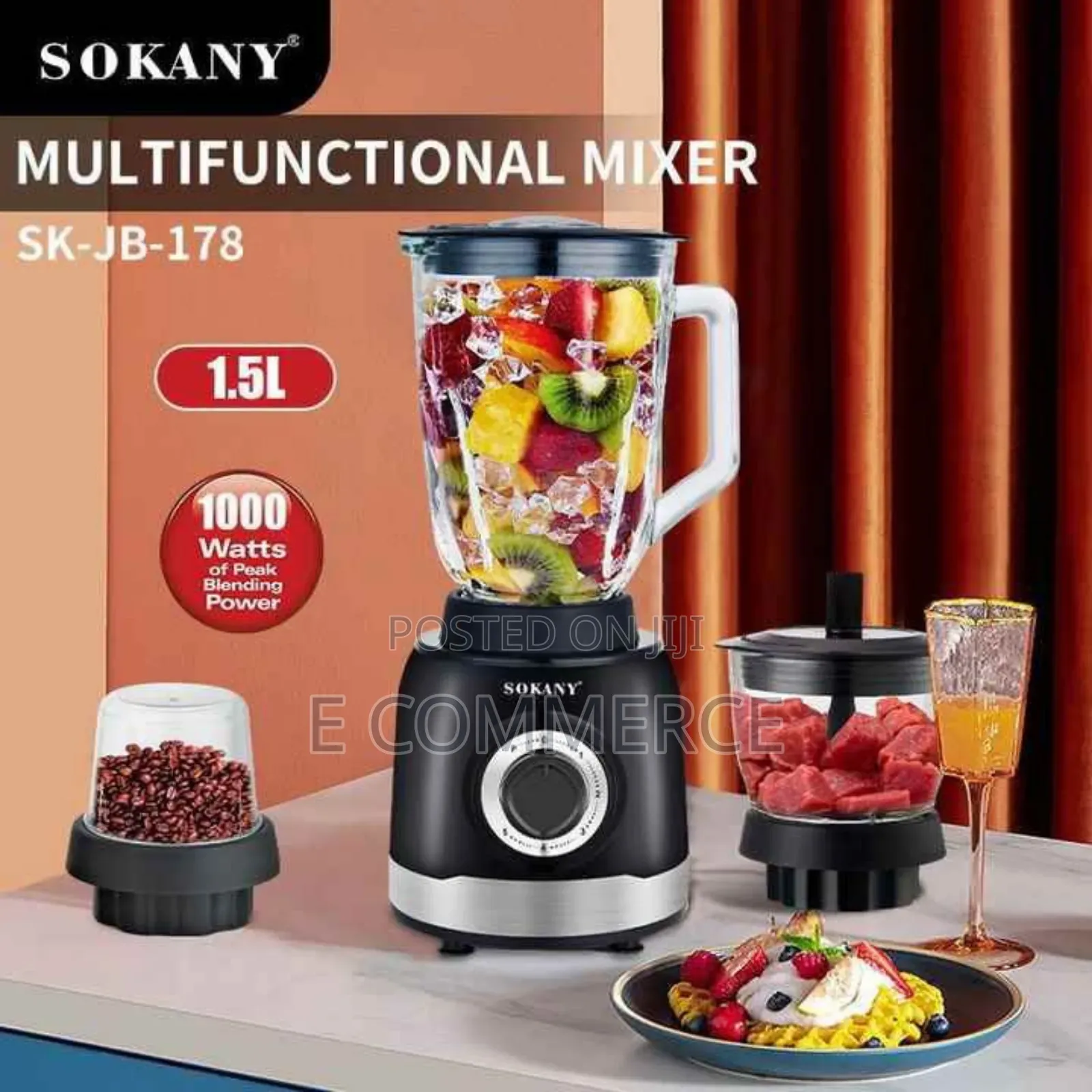 3 in 1 Sokany Multi Purpose Blender