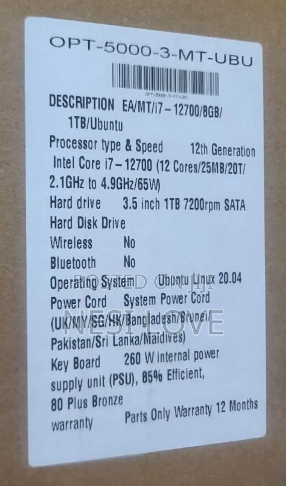 New Desktop Computer Dell OptiPlex 5050 8GB Intel Core I7 SSD 1T