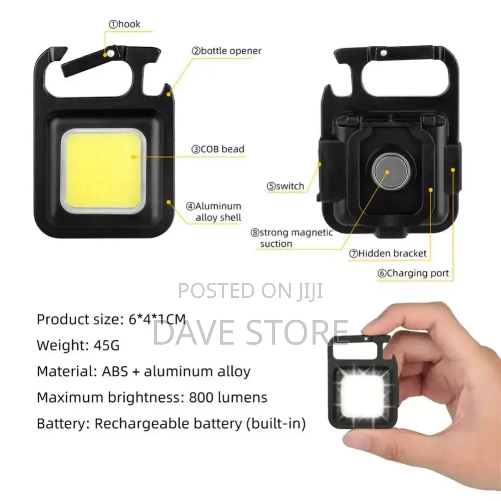 Rechargeable Mini LED Keychain Light