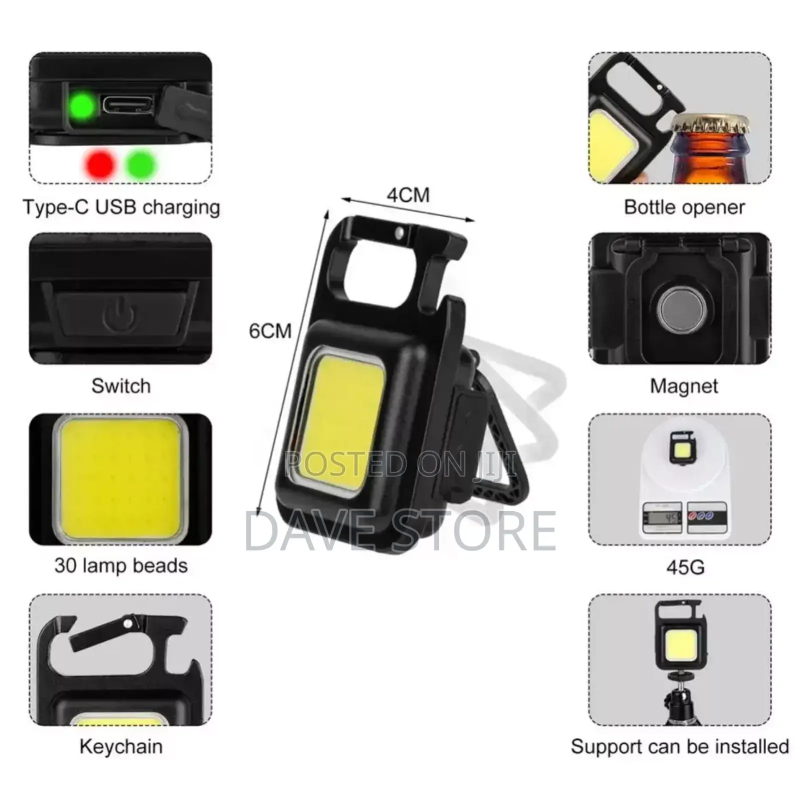 Rechargeable Mini LED Keychain Light