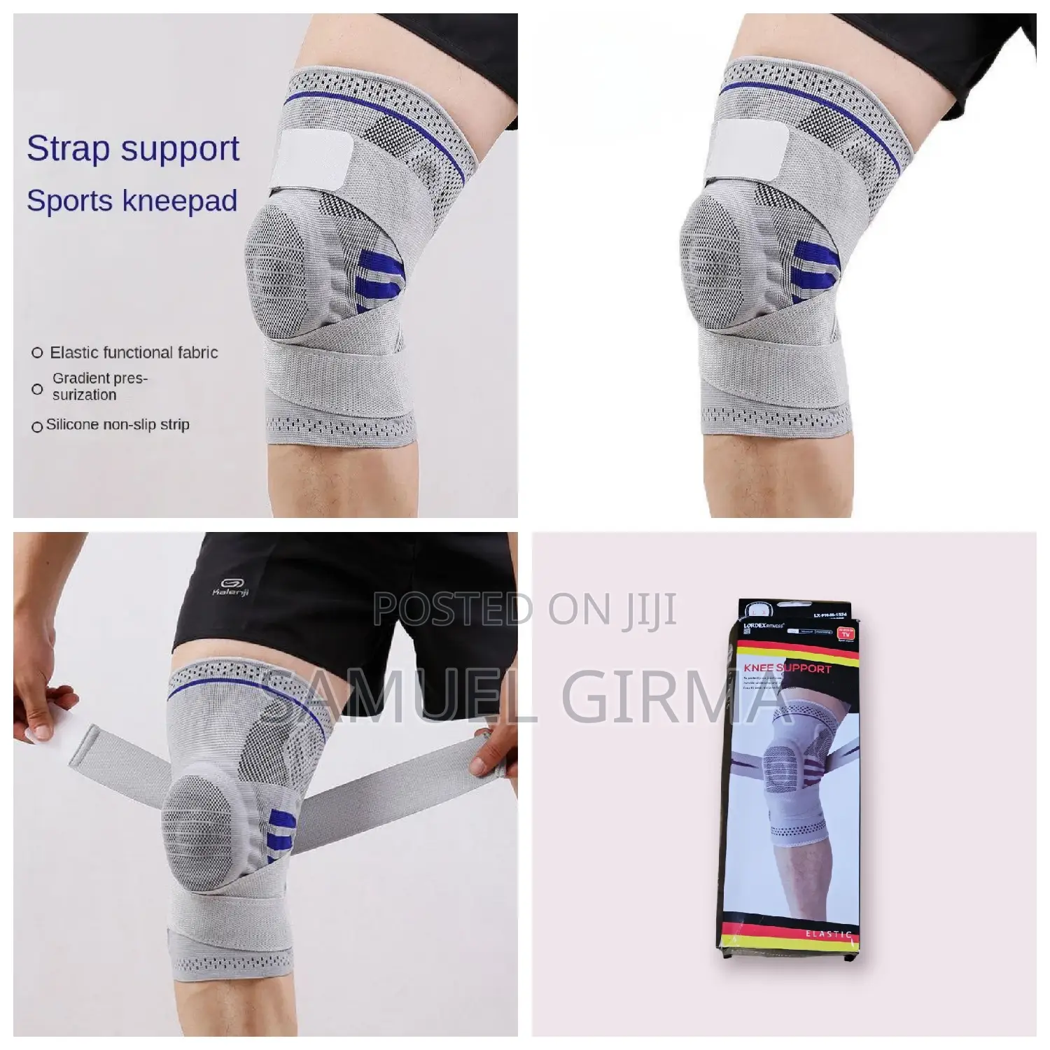1pcs Knee Support Sleeve With Adjustable Straps