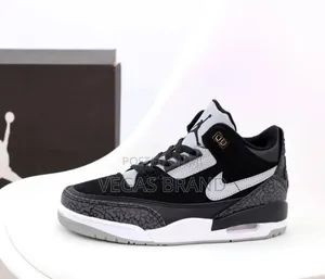 Photo - Air Jordan 3 Retro Black White Super Master Quality Shoes