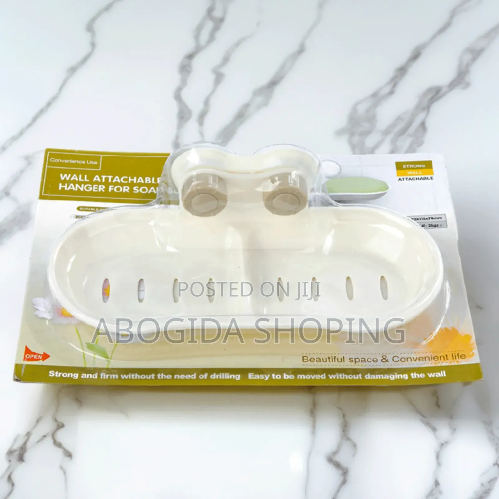 Wall-Mounted Plastic Double Hanger Soap Rack