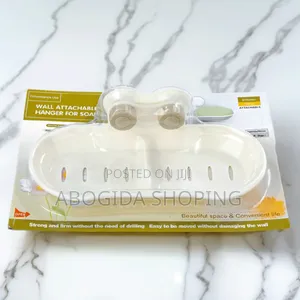 Wall-Mounted Plastic Double Hanger Soap Rack