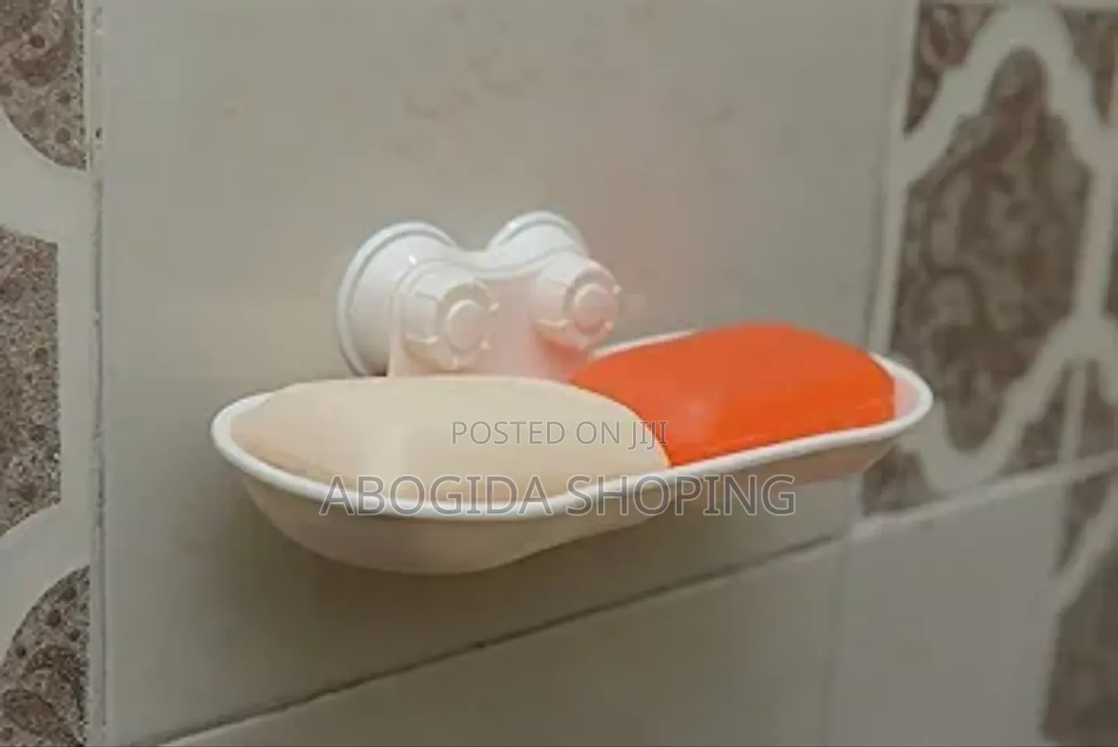 Plastic Double Soap Rack for Wall Attachment