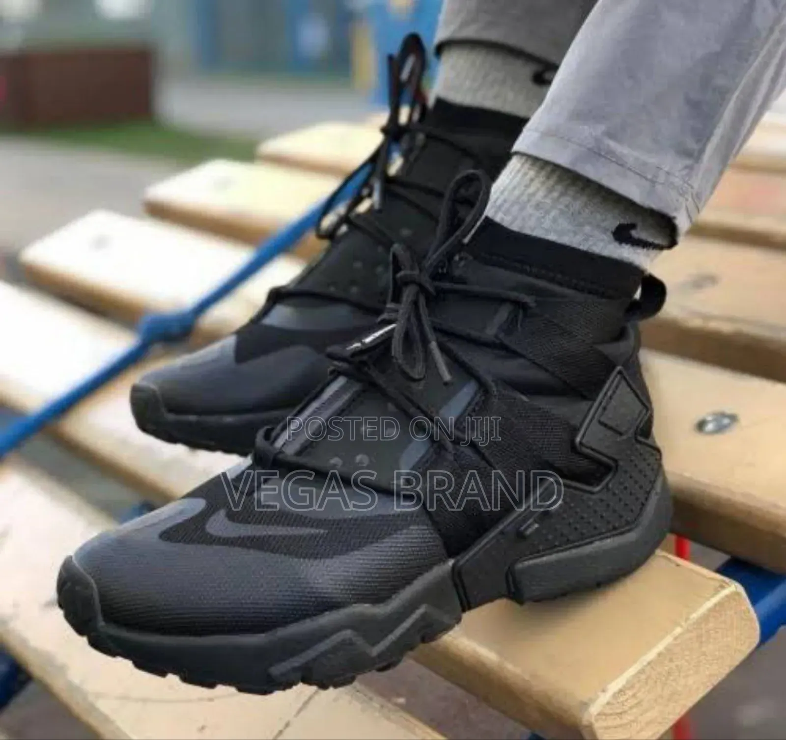 Nike Huarache Grip Desert Triple Black Master Quality Shoes