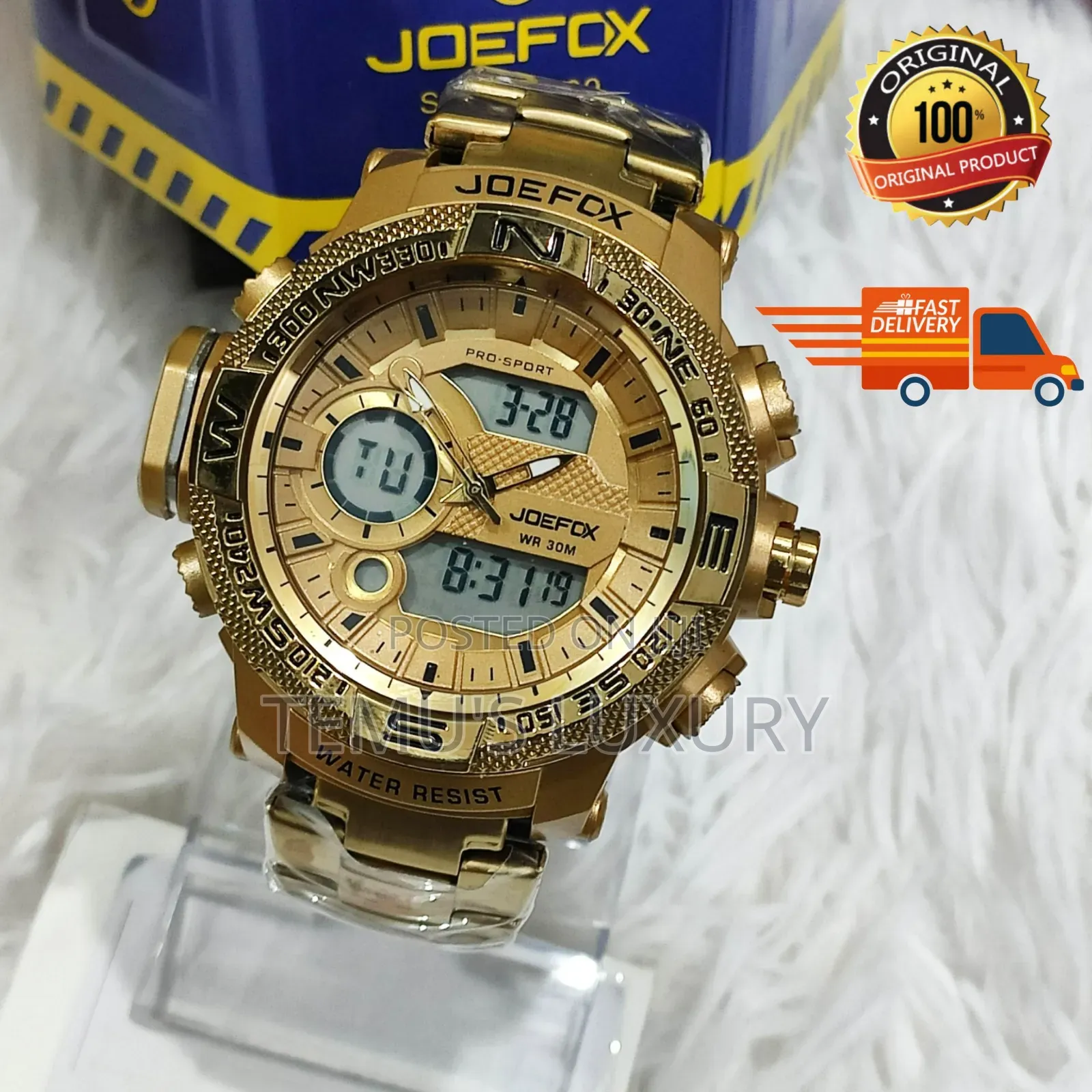 Joefox Gold Deals Digital Watch