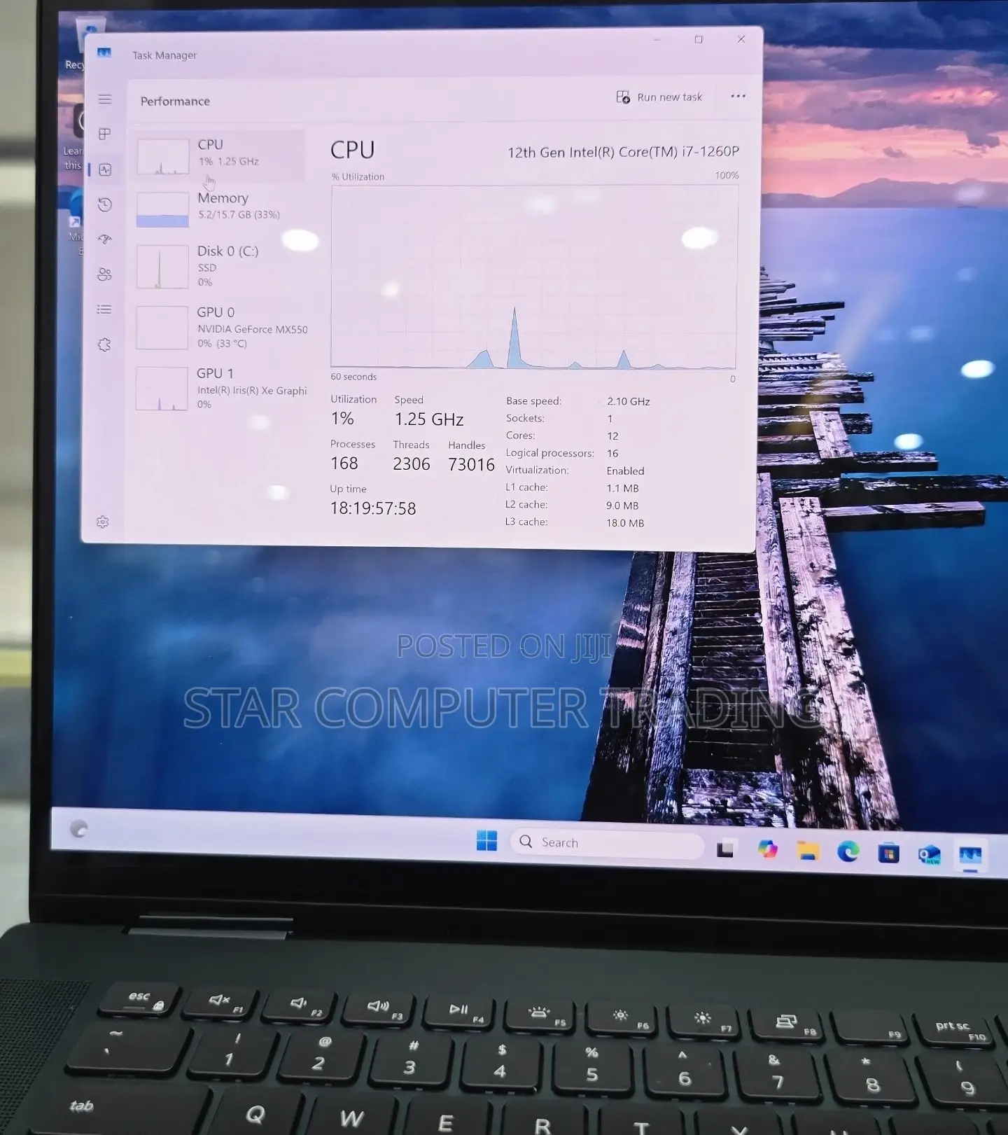New Laptop Dell Precision 15 3520 16GB Intel Core I7 SSD 512GB
