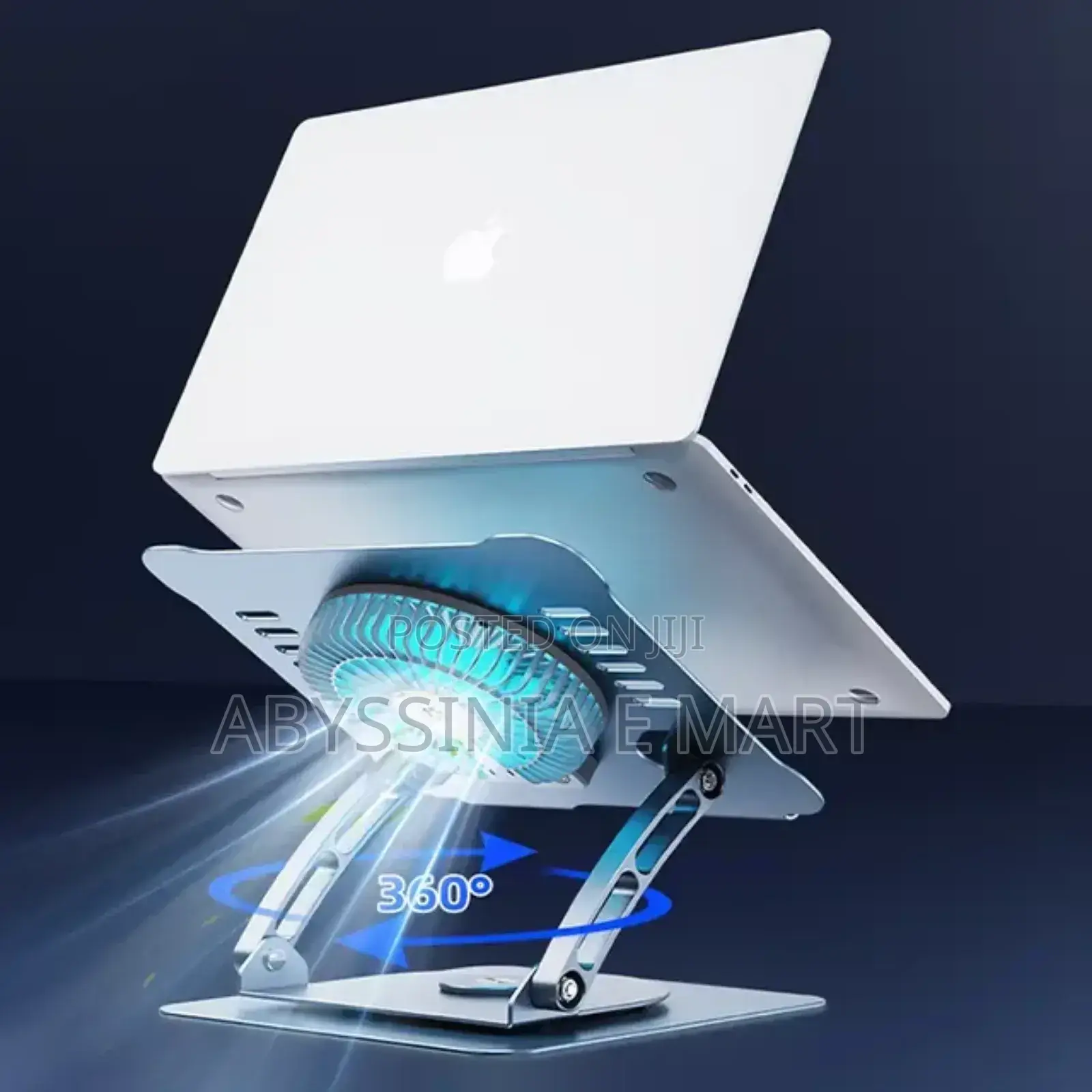 A Laptop Stand Fan With a 360 Rotating