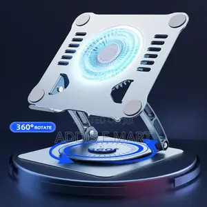 A Laptop Stand Fan With a 360 Rotating