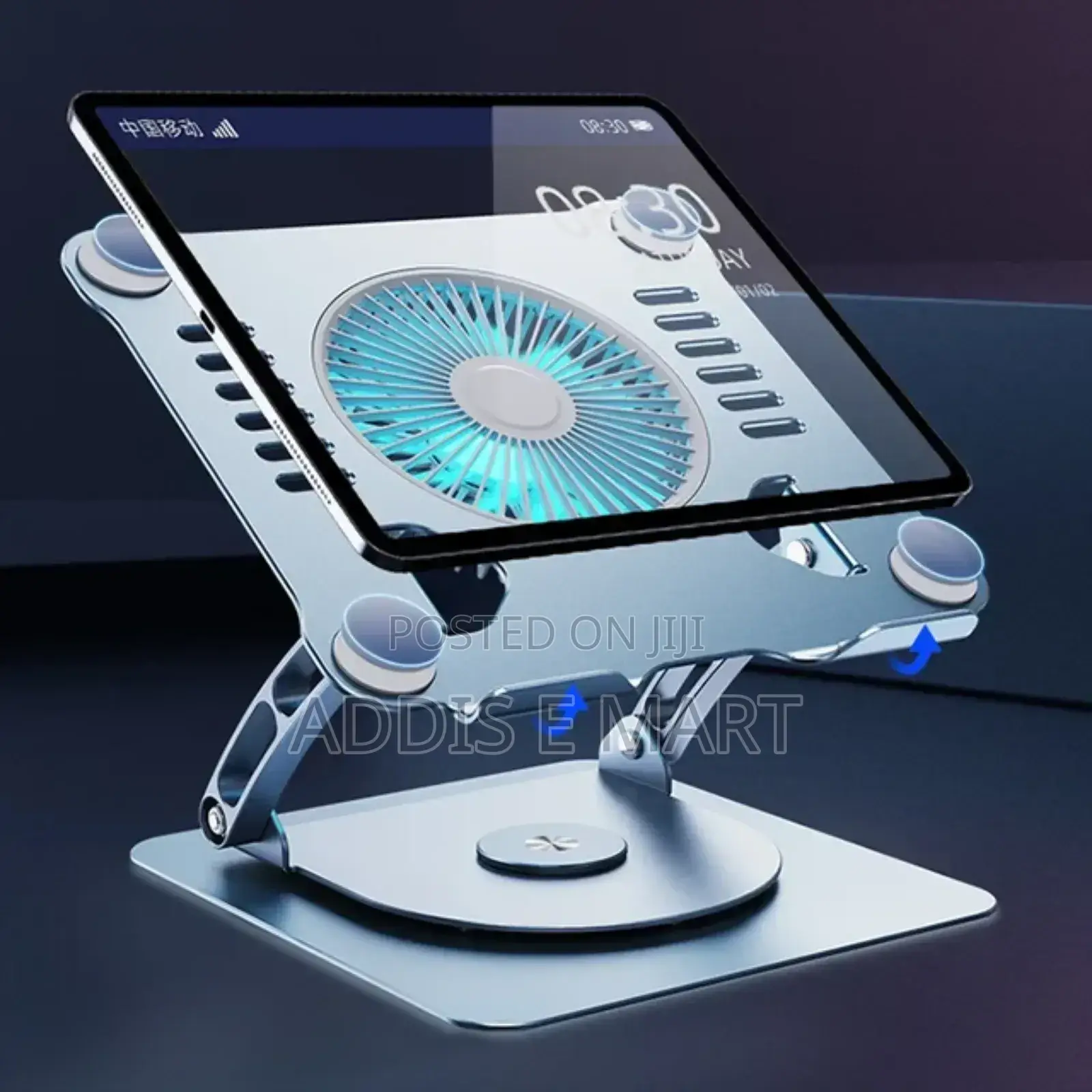 A Laptop Stand Fan With a 360 Rotating