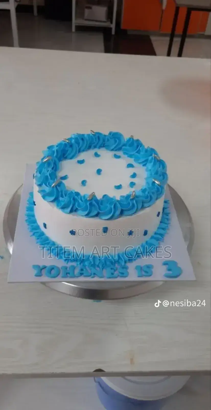 Blue Theme Cake