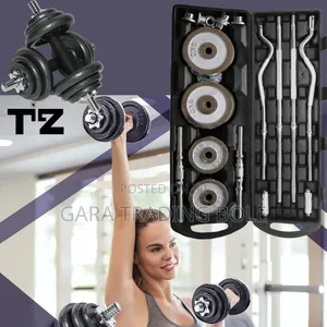 Photo - Dumbbell and Barbell 55kg በቤቶ ስፖርት ይስሩ ጤናዎን ይጠብቁ አ.አ ያሉበት