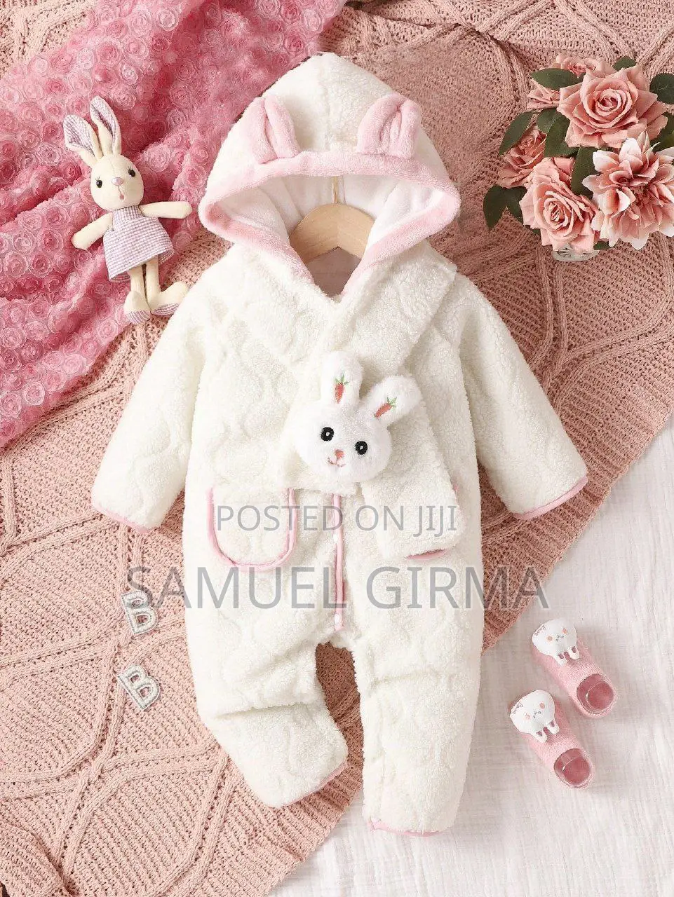 New Arrival Hooded Jumpsuit With Scarf /በጣም ወፍራም/