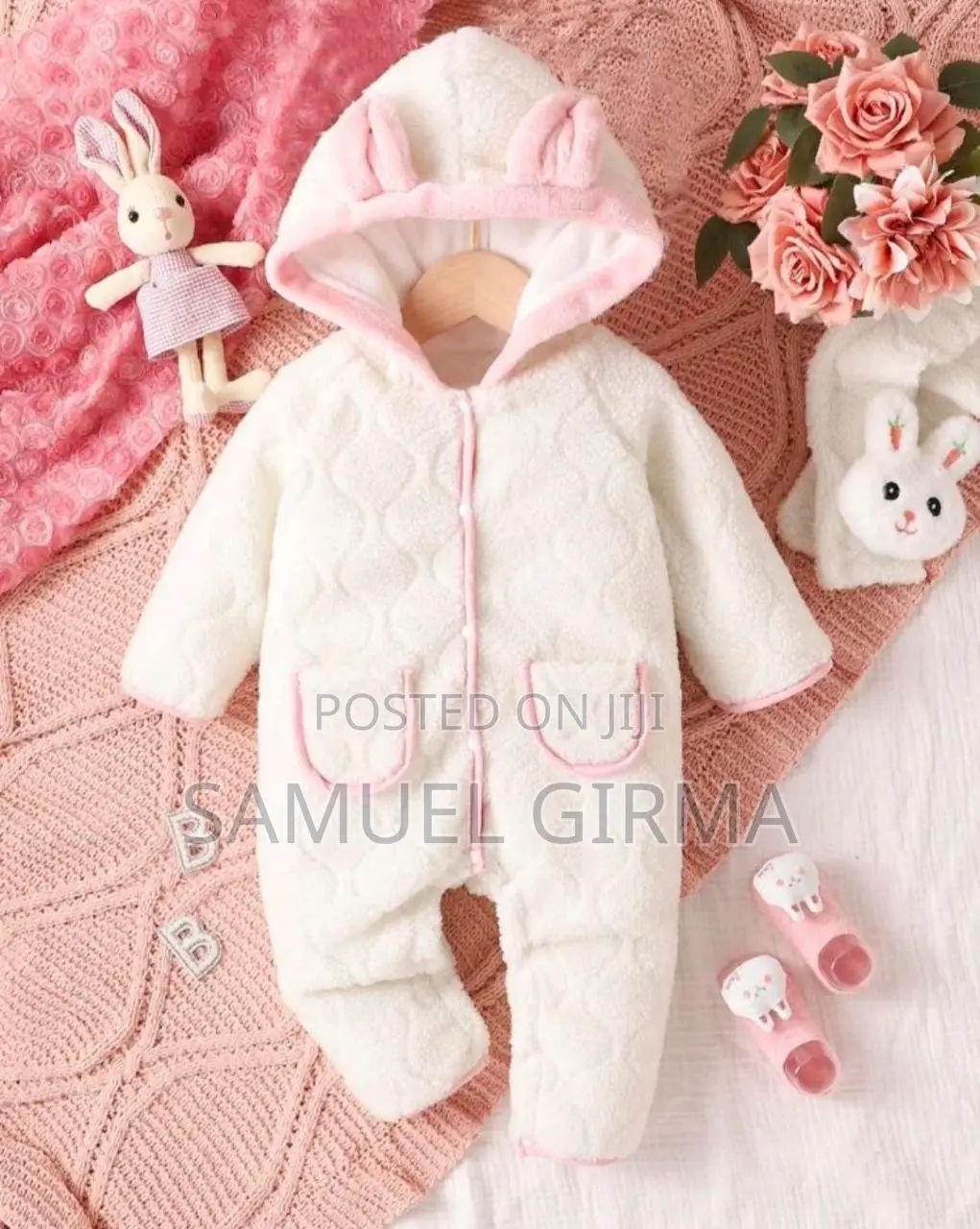 New Arrival Hooded Jumpsuit With Scarf /በጣም ወፍራም/