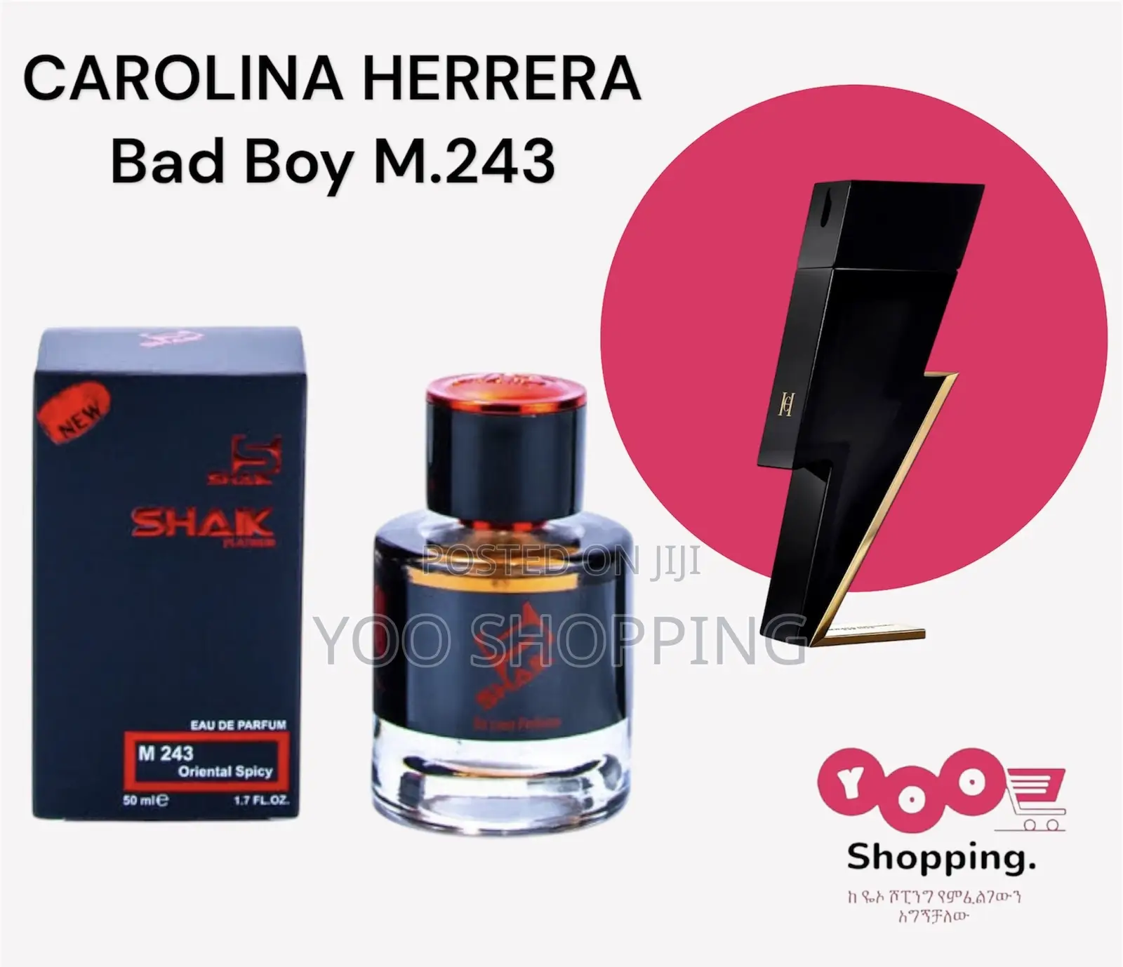 Shaik Carolina Herrera Bad Boy M.243 Mens Perfume