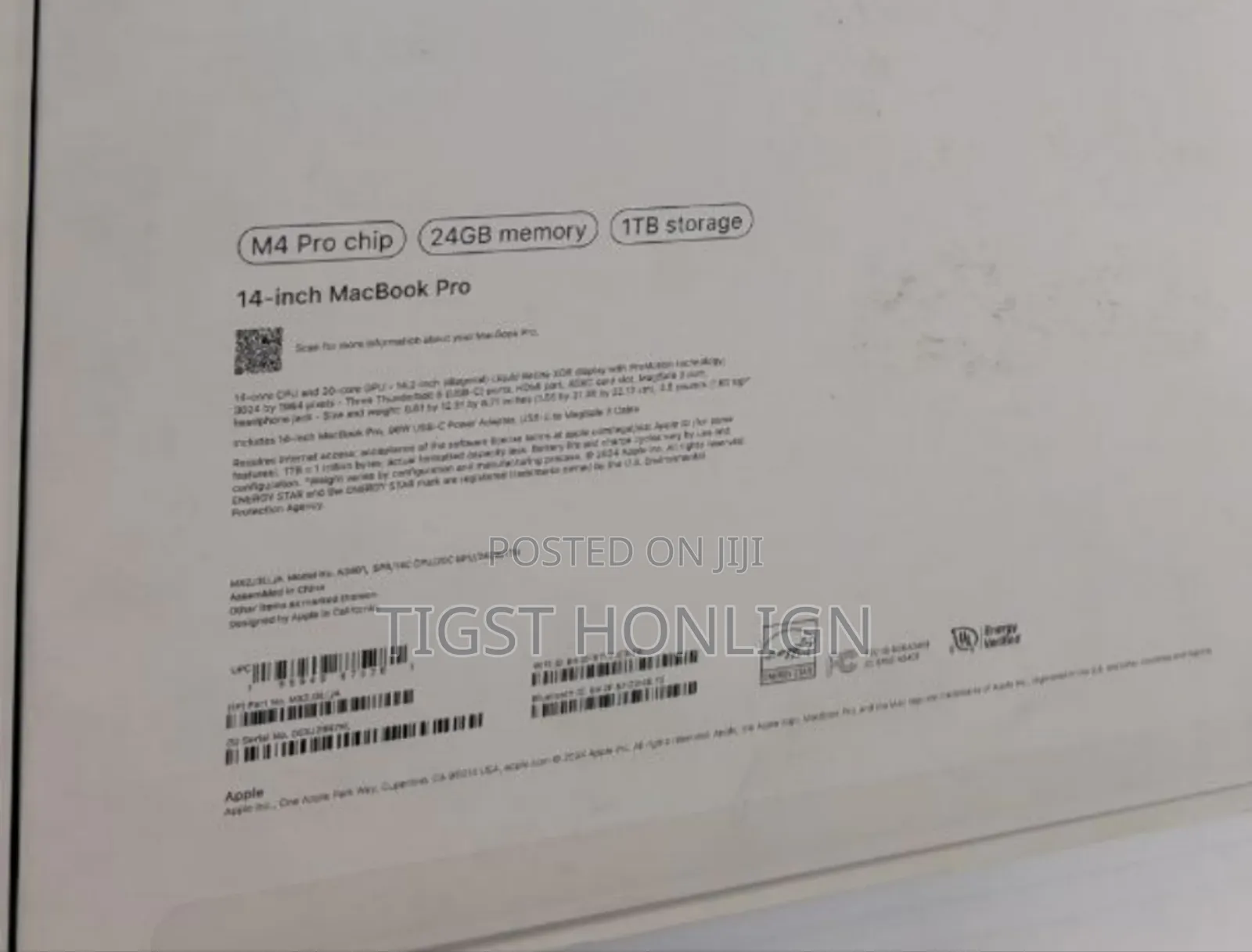 New Laptop Apple MacBook Pro 24GB SSD 1T