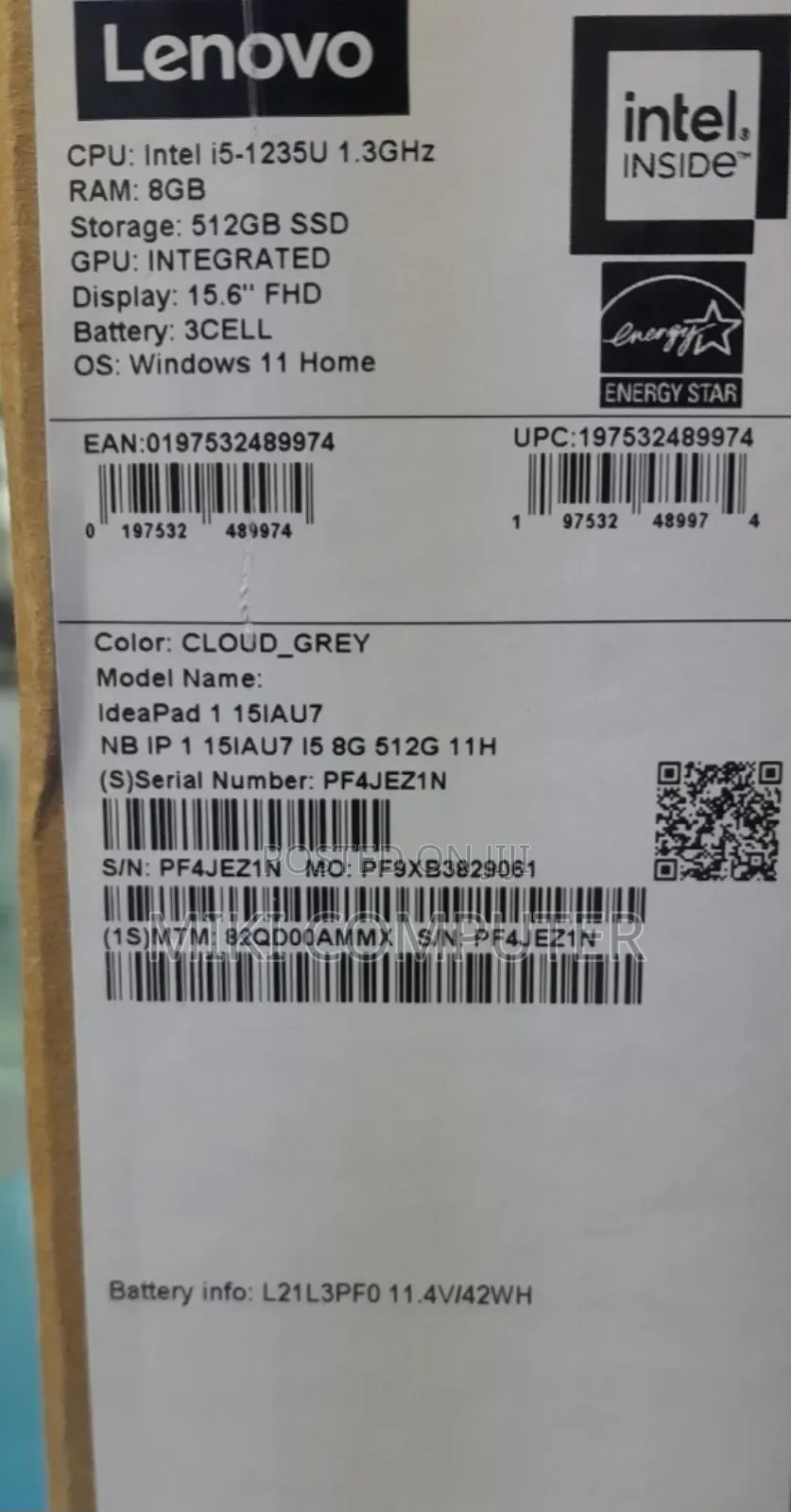 New Laptop Lenovo Legion 5 8GB Intel Core I5 SSD 512GB