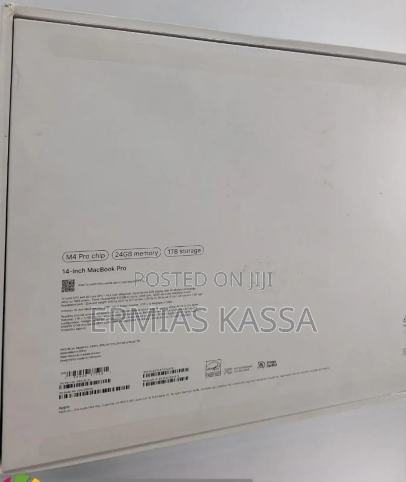 New Laptop Apple MacBook Pro 2024 M4 14-Inch 24GB Apple M3 Pro SSD 1T