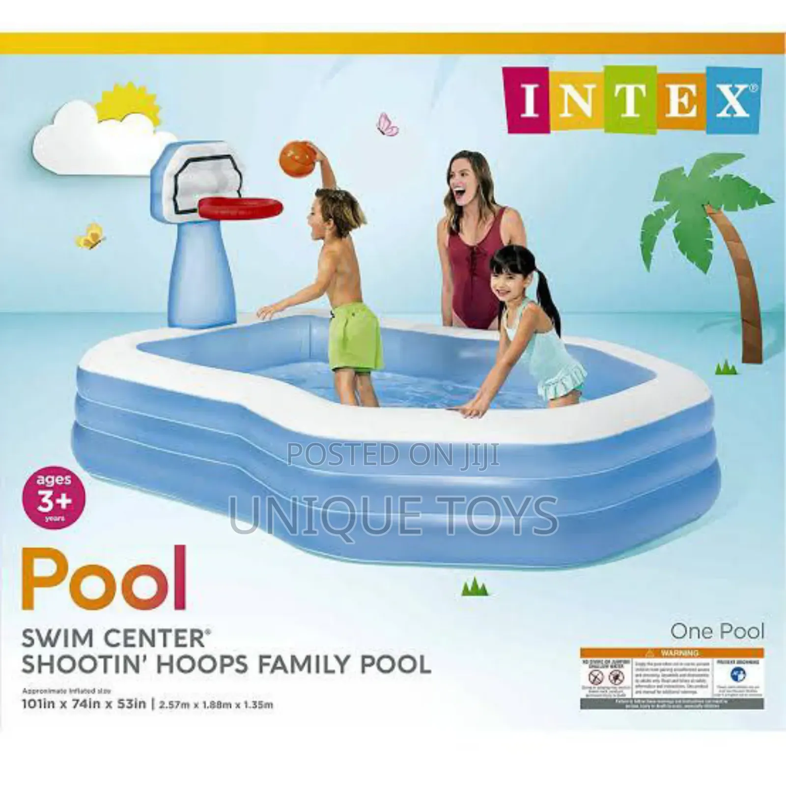 Intex Shootin' Hoops Family Swimming Pool, Inflatable 