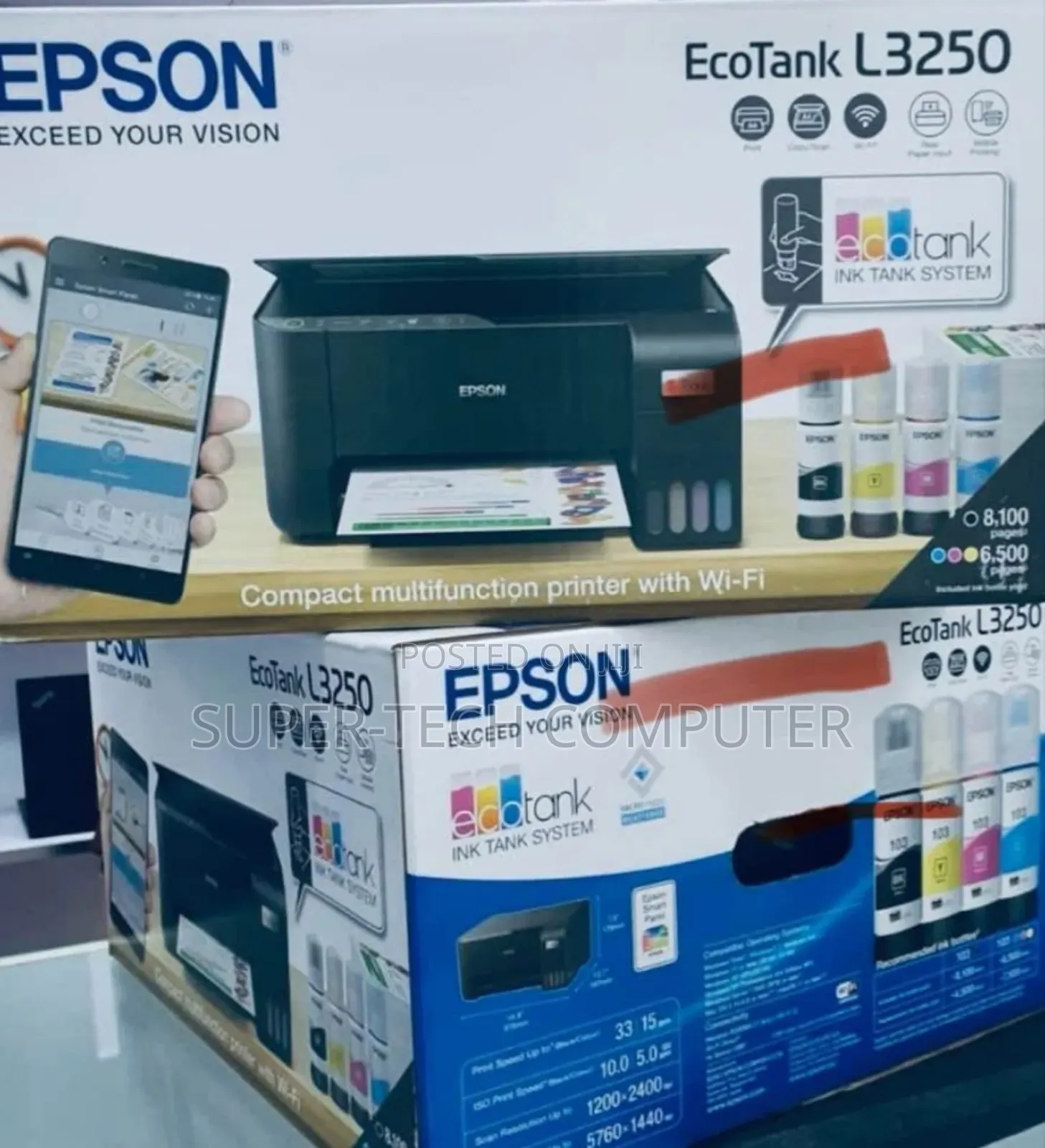 Epson L3250 Color Printer Scan and Copy 