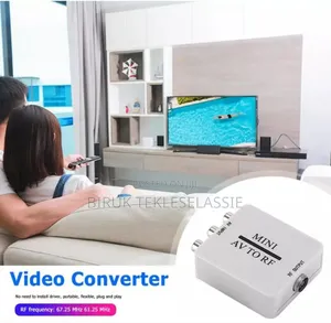 Mini AV (RCA) to RF (Coaxial) Converter