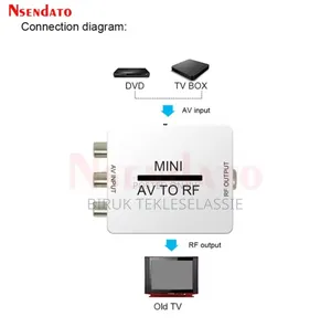 Mini AV (RCA) to RF (Coaxial) Converter
