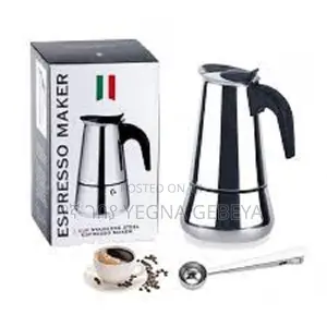 Photo - Stainless Steel Moka Pot – 9 Cup Stovetop Espresso Maker