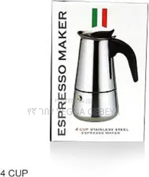 Stainless Steel Moka Pot – 9 Cup Stovetop Espresso Maker
