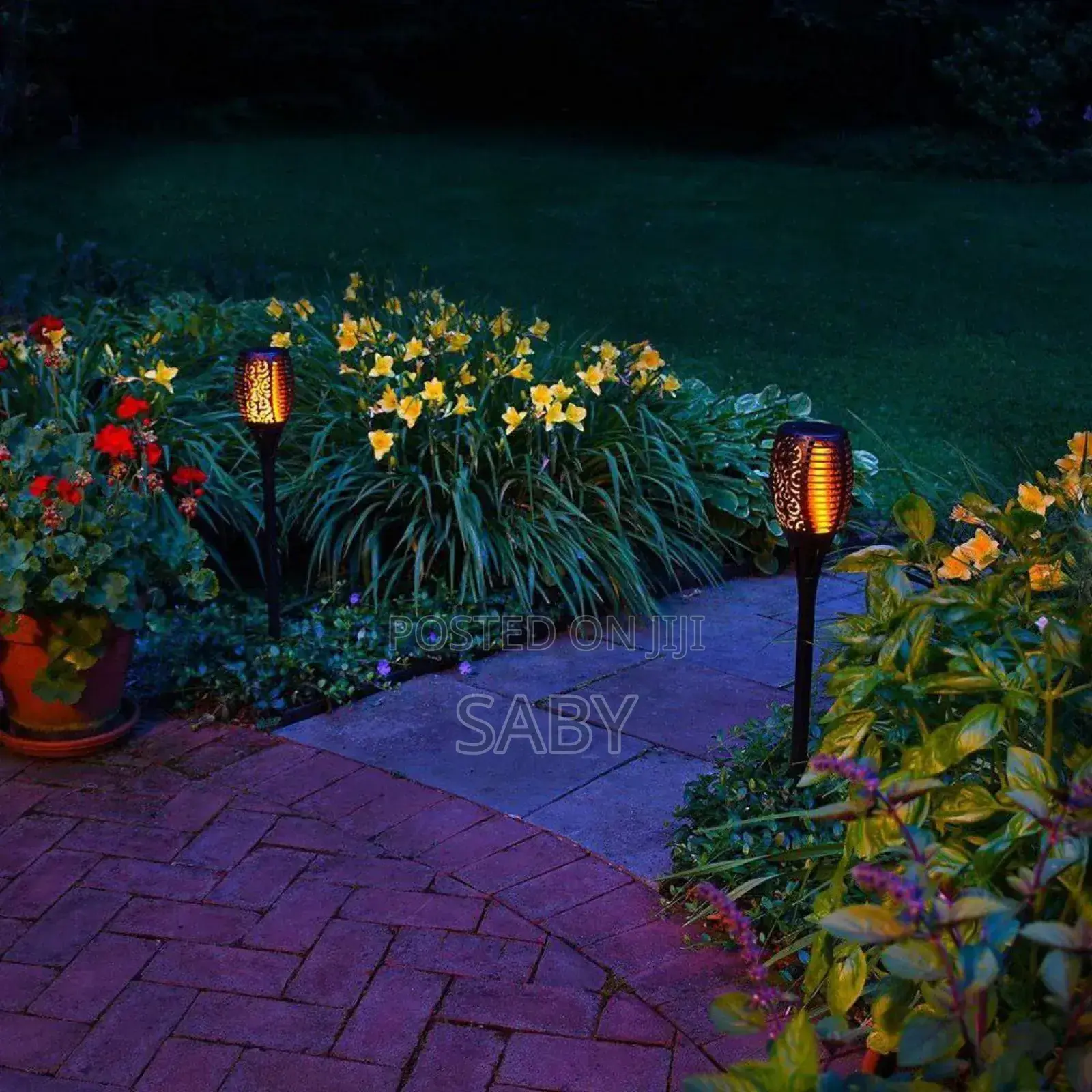 Solar Powered Flame LED Light