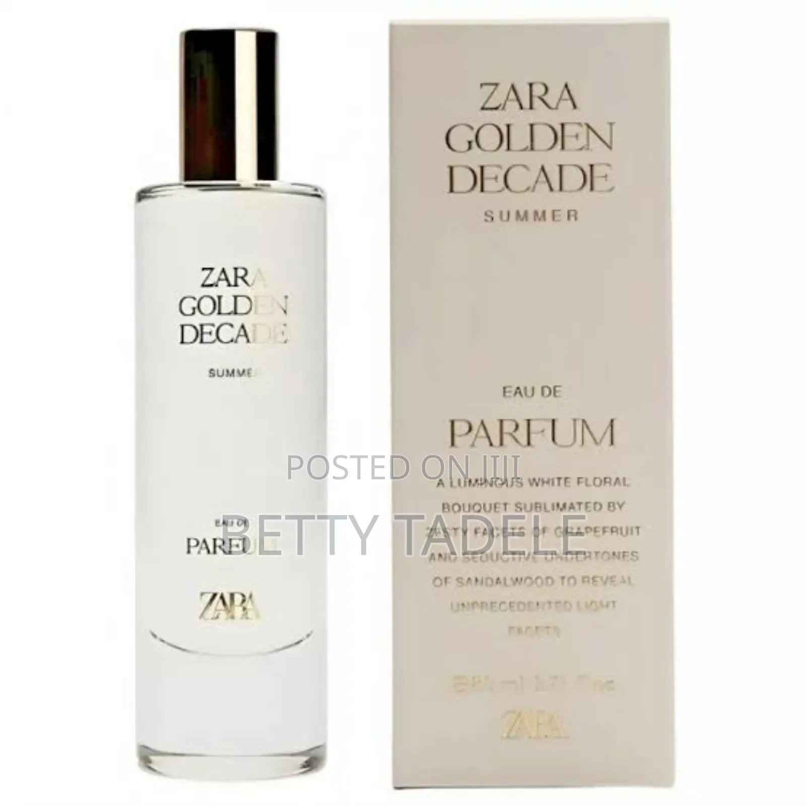 ZARA Golden Decade Summer EDP 80 ML (2.71 Fl. Oz.).