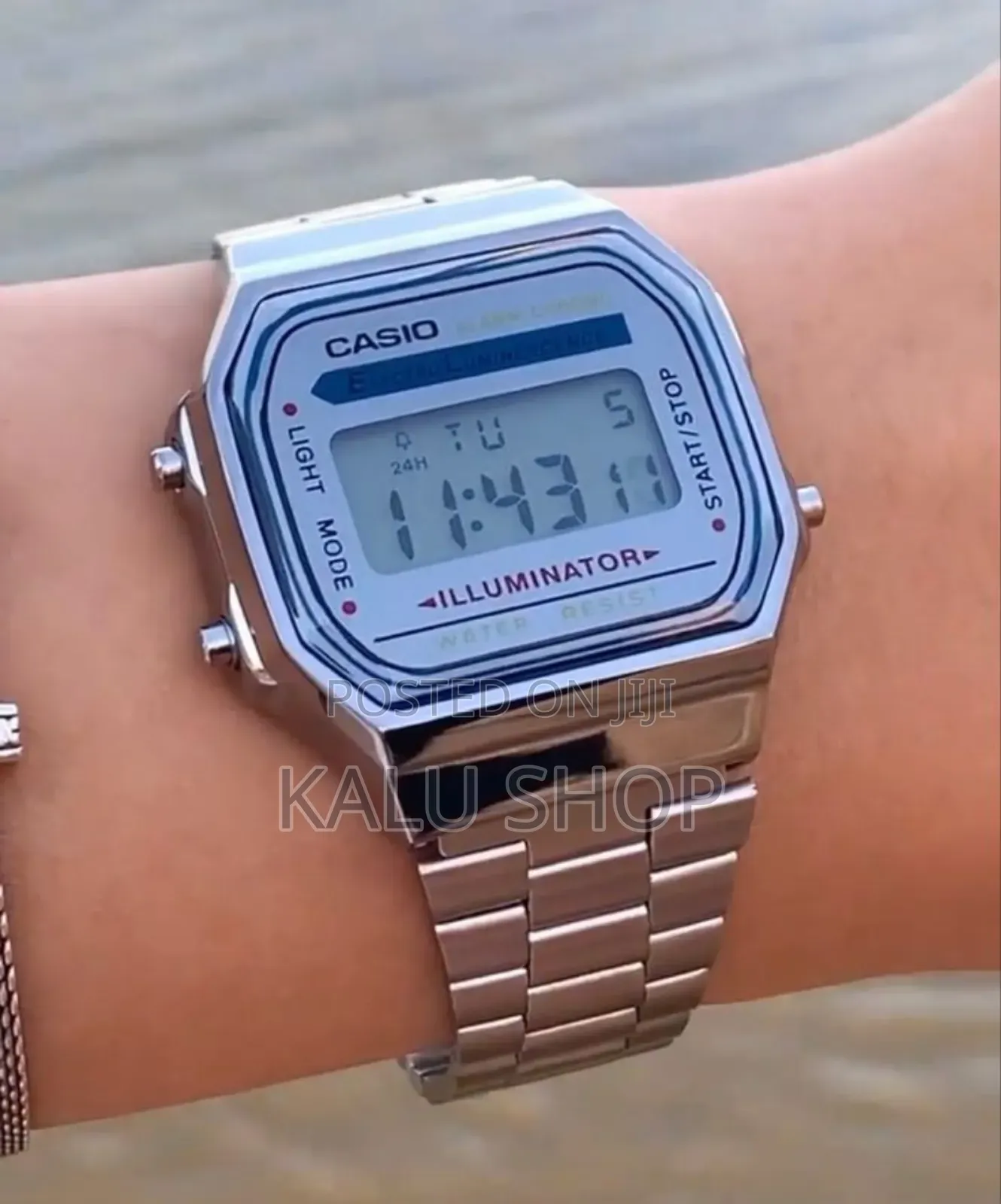 CASIO Men's Vintage Silver DIGITAL WATCH