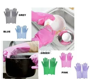 Photo - 2pcs Silicone Dish Washing Glove