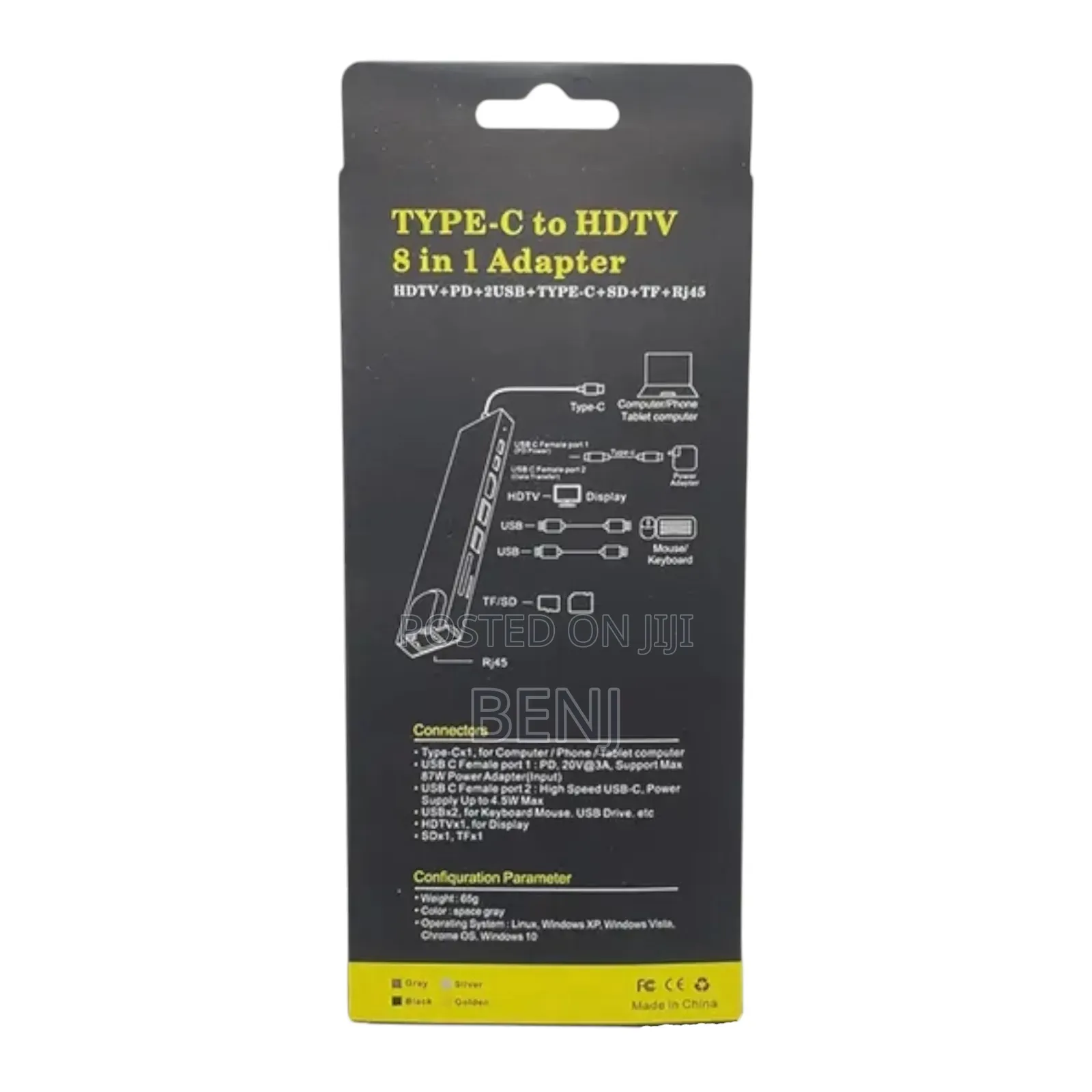 Type-C to HDTV 8 in 1 Converter | Usb Hub Adapter |