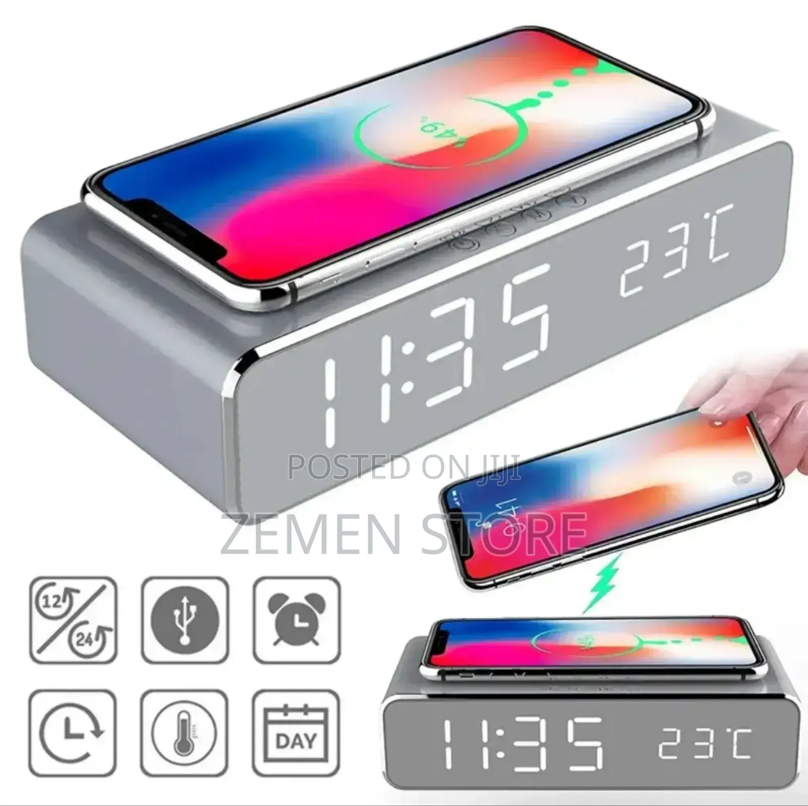 Smart Wireless Charger Pad With Alarm Clock
