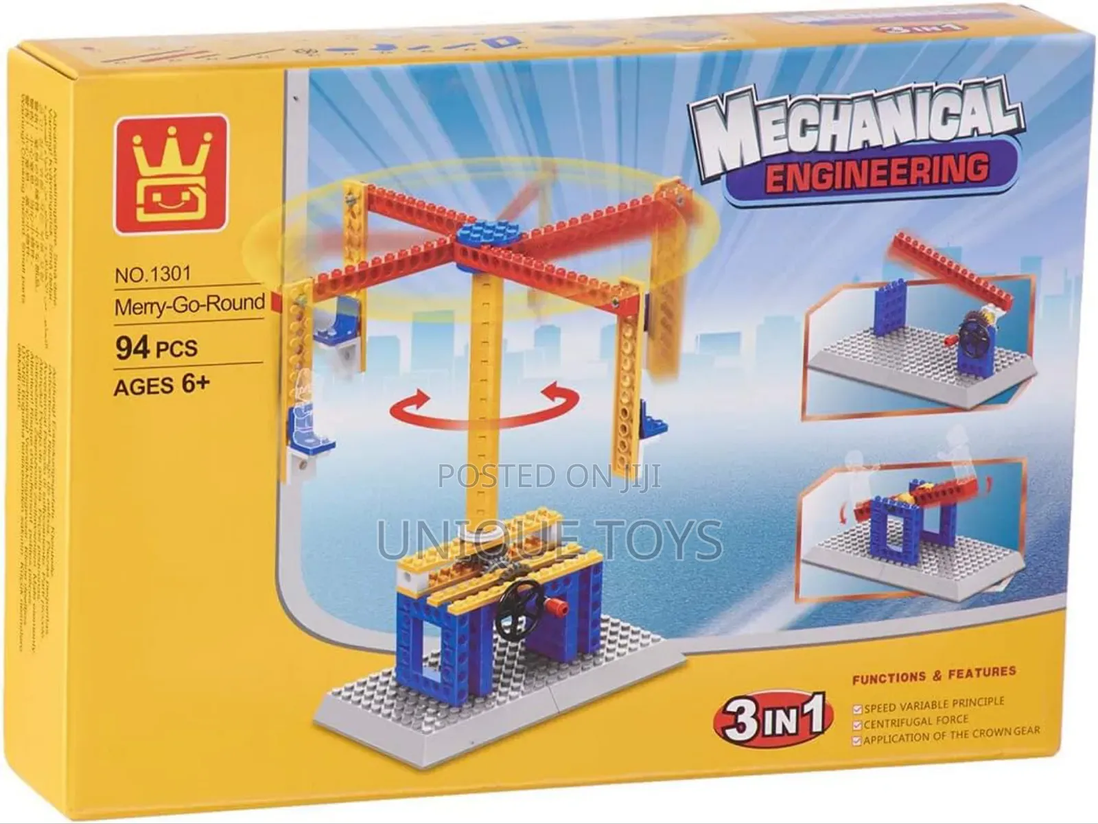 3-in-1 Mechanical Engineering Building Blocks STEM Toy