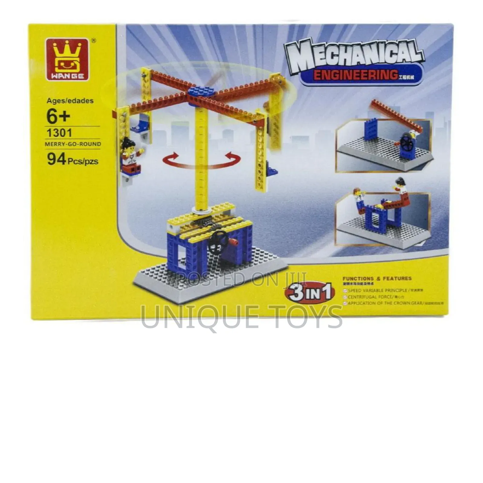 3-in-1 Mechanical Engineering Building Blocks STEM Toy