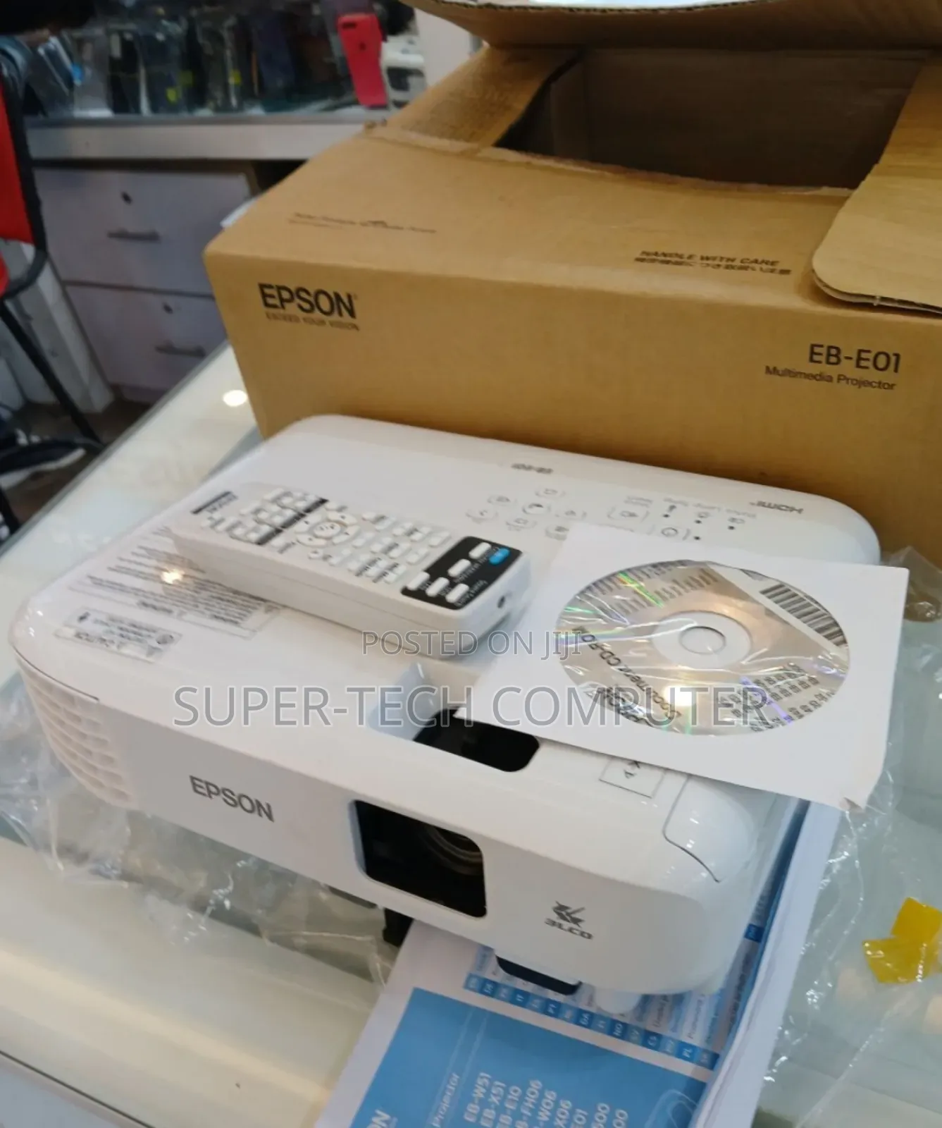 Brand New With Cartoon Epson EB-E01 Projector For