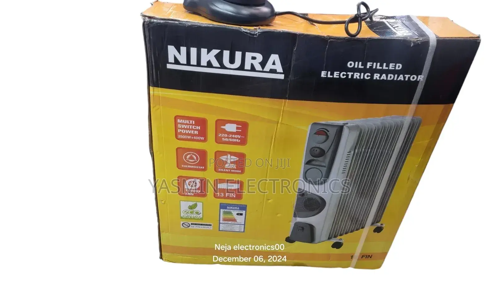 Nikura Oil Heater 11file Sale Price Ethiopia Free Deliver
